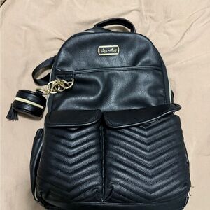 Itzy Ritzy Boss Black Backpack with Gold Accents